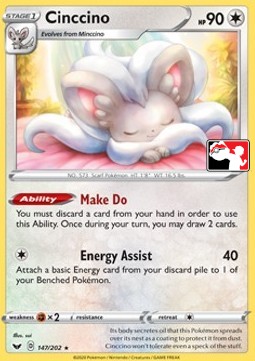 Cinccino 147 — Play! Pokémon Prize Pack Series One (English Pokémon TCG card)