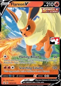 Flareon V 149 — Play! Pokémon Prize Pack Series One (English Pokémon TCG card)