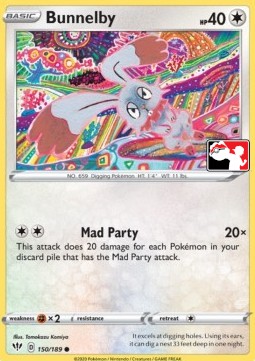 Bunnelby 150 — Play! Pokémon Prize Pack Series One (English Pokémon TCG card)