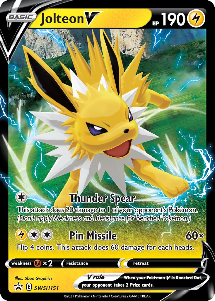 Jolteon V 151 — Play! Pokémon Prize Pack Series One (English Pokémon TCG card)