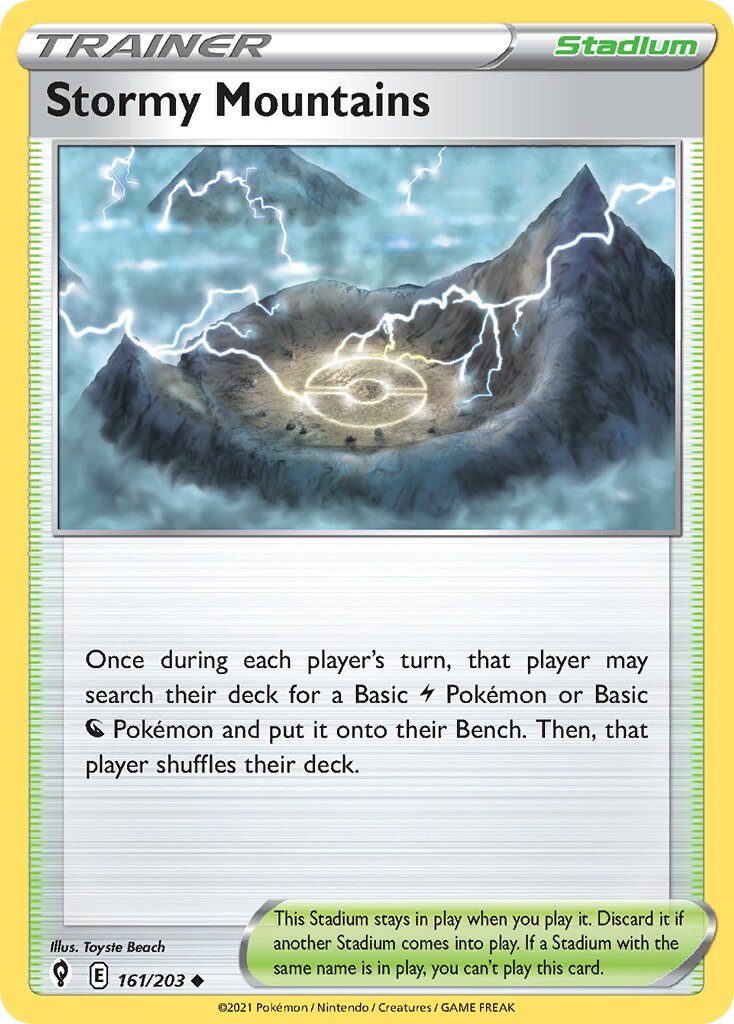 Stormy Mountains 161 — Play! Pokémon Prize Pack Series One (English Pokémon TCG card)