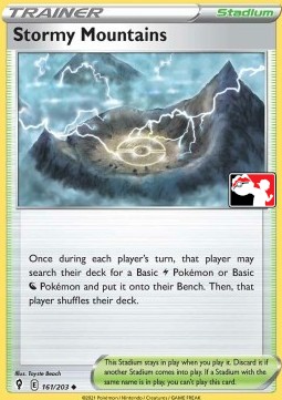 Stormy Mountains 161 — Play! Pokémon Prize Pack Series One (English Pokémon TCG card)