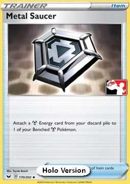 Metal Saucer 170 — Play! Pokémon Prize Pack Series One (English Pokémon TCG card)