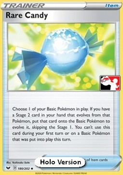 Rare Candy 180 — Play! Pokémon Prize Pack Series One (English Pokémon TCG card)