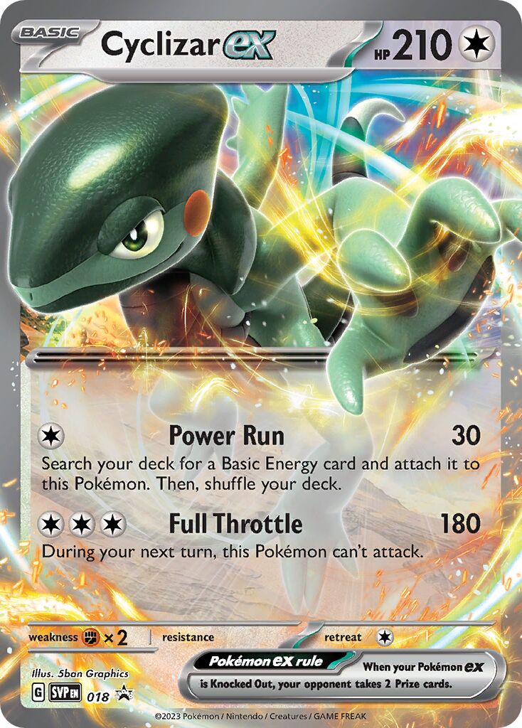 Cyclizar ex 018 — Play! Pokémon Prize Pack Series Three (English Pokémon TCG card)