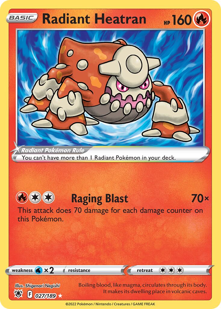 Radiant Heatran 027 — Play! Pokémon Prize Pack Series Three (English Pokémon TCG card)