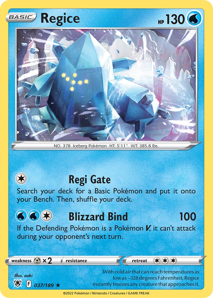 Regice 037 — Play! Pokémon Prize Pack Series Three (English Pokémon TCG card)