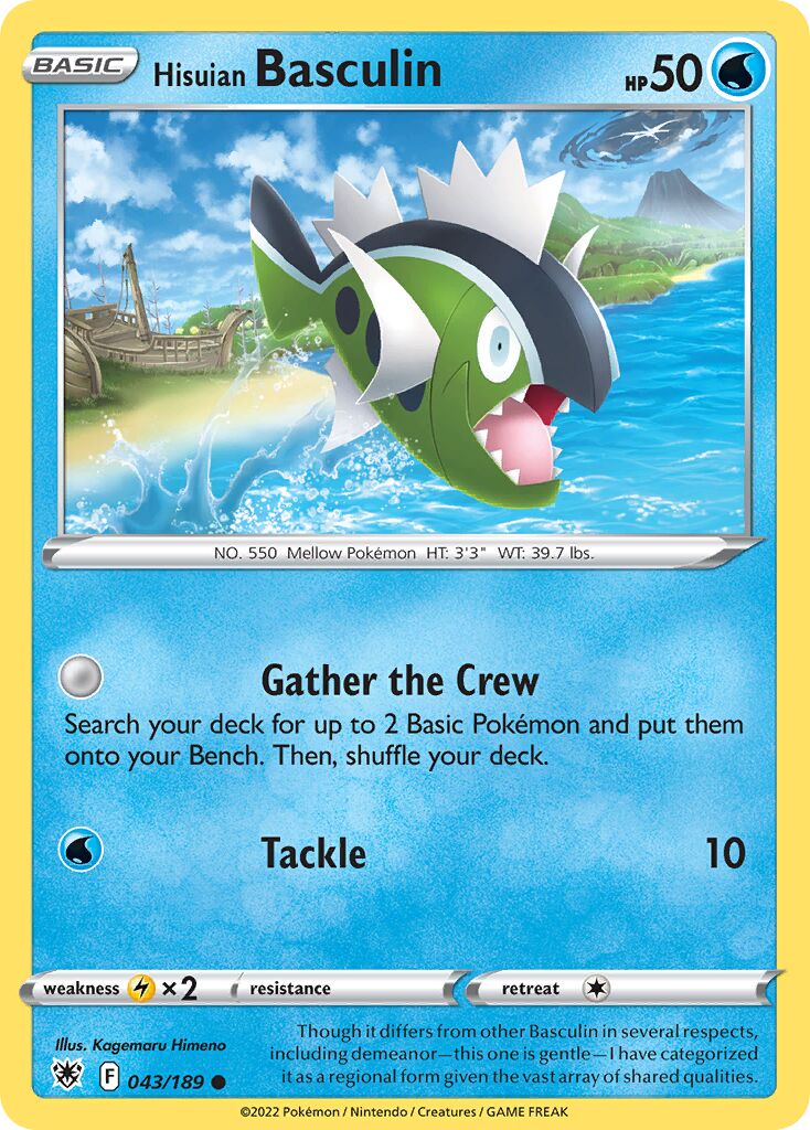 Hisuian Basculin 043 — Play! Pokémon Prize Pack Series Three (English Pokémon TCG card)