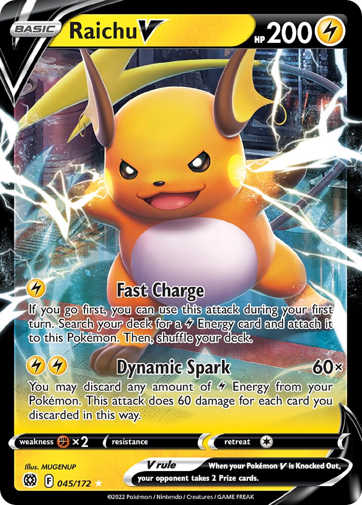 Raichu V 045 — Play! Pokémon Prize Pack Series Three (English Pokémon TCG card)