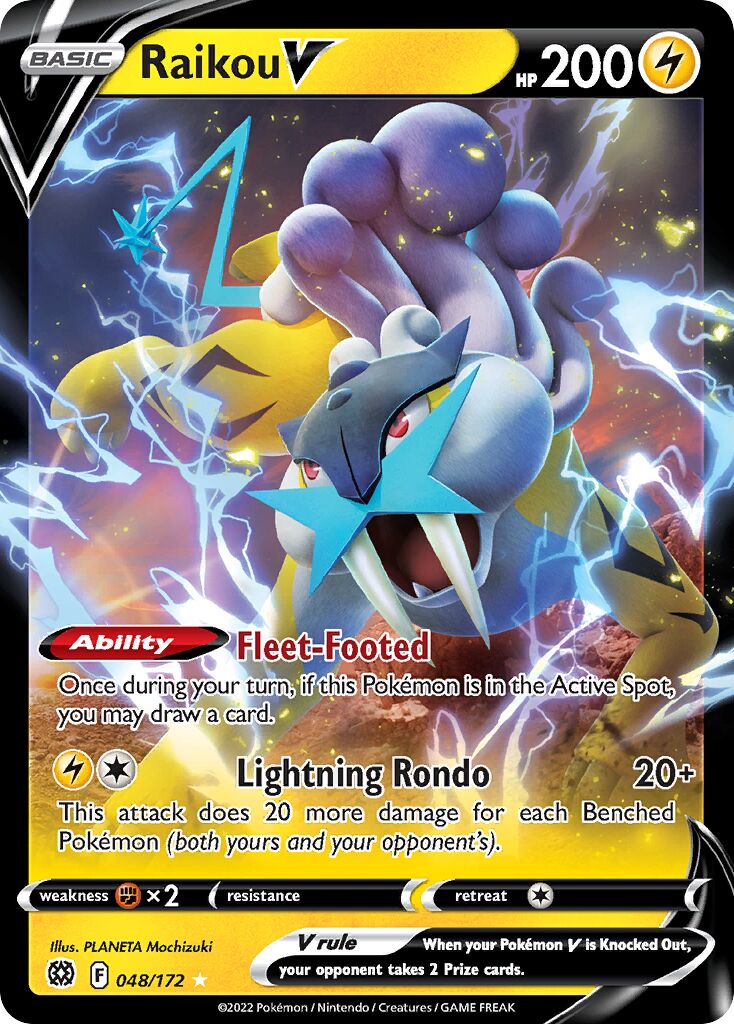 Raikou V 048 — Play! Pokémon Prize Pack Series Three (English Pokémon TCG card)