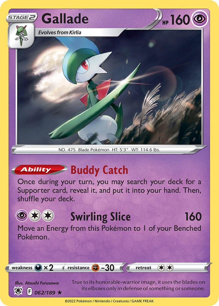 Gallade 062 — Play! Pokémon Prize Pack Series Three (English Pokémon TCG card)
