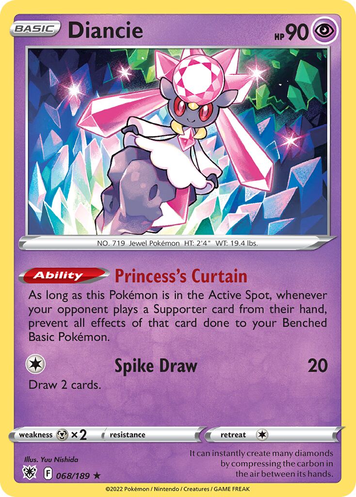 Diancie 068 — Play! Pokémon Prize Pack Series Three (English Pokémon TCG card)