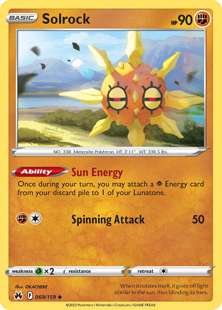 Solrock 069 — Play! Pokémon Prize Pack Series Three (English Pokémon TCG card)