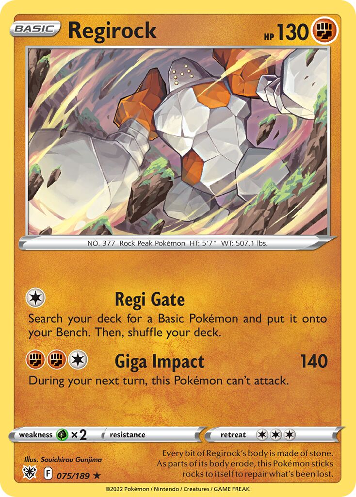 Regirock 075 — Play! Pokémon Prize Pack Series Three (English Pokémon TCG card)