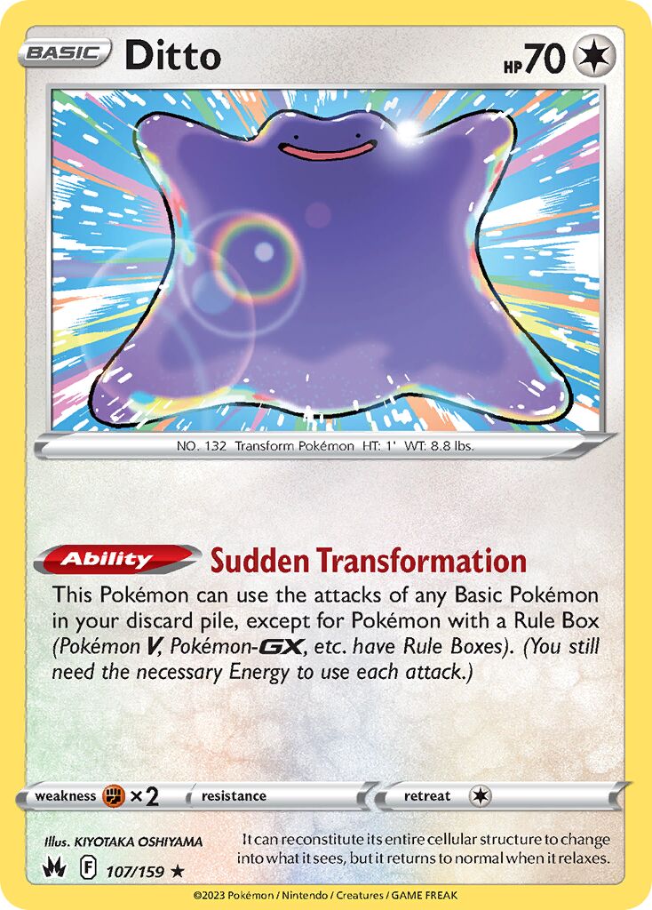 Ditto 107 — Play! Pokémon Prize Pack Series Three (English Pokémon TCG card)