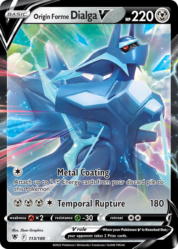 Origin Forme Dialga V 113 — Play! Pokémon Prize Pack Series Three (English Pokémon TCG card)