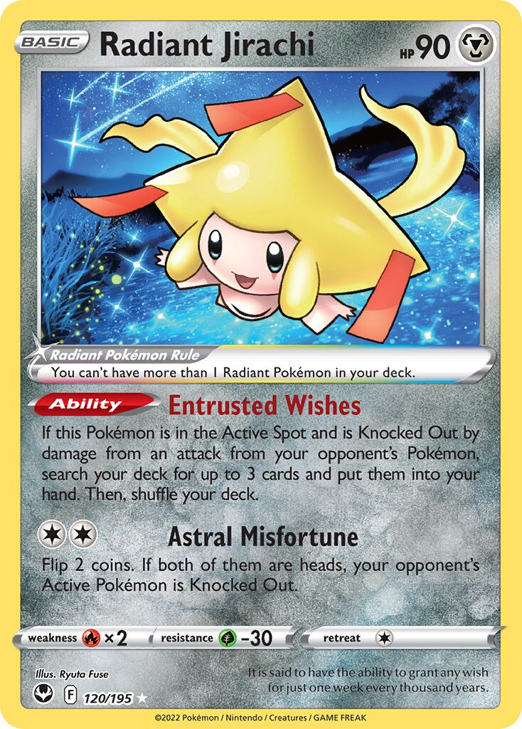Radiant Jirachi 120 — Play! Pokémon Prize Pack Series Three (English Pokémon TCG card)