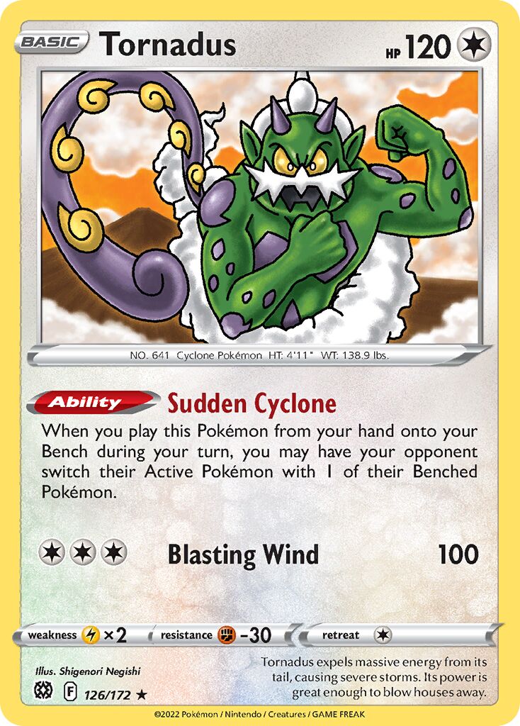 Tornadus 126 — Play! Pokémon Prize Pack Series Three (English Pokémon TCG card)