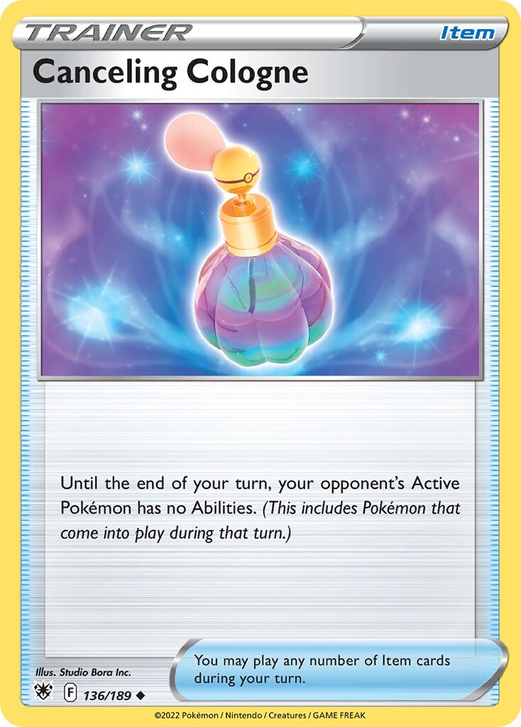 Canceling Cologne 136 — Play! Pokémon Prize Pack Series Three (English Pokémon TCG card)