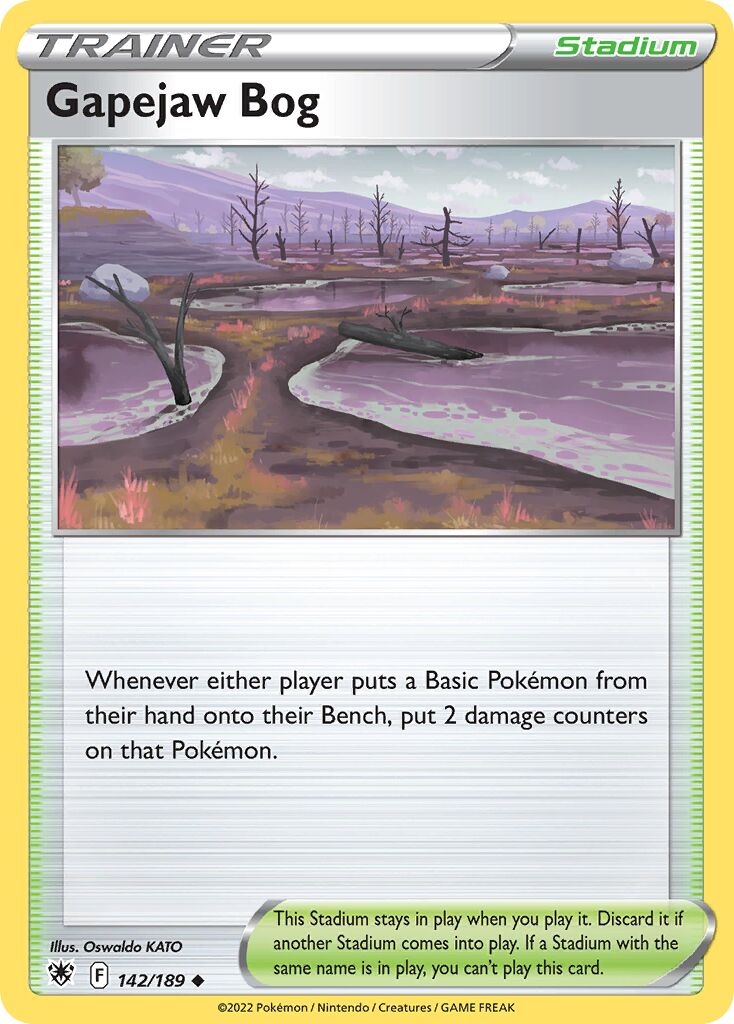 Gapejaw Bog 142 — Play! Pokémon Prize Pack Series Three (English Pokémon TCG card)