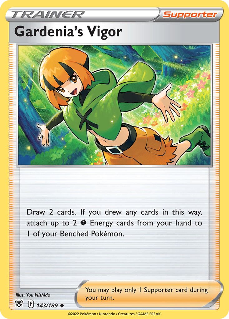 Gardenia's Vigor 143 — Play! Pokémon Prize Pack Series Three (English Pokémon TCG card)
