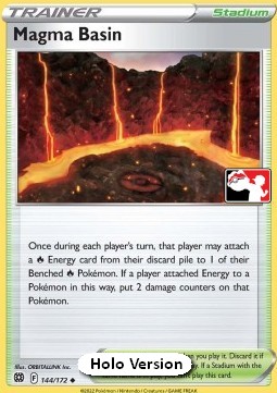 Magma Basin 144 — Play! Pokémon Prize Pack Series Three (English Pokémon TCG card)