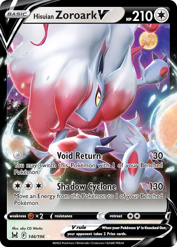 Hisuian Zoroark V 146 — Play! Pokémon Prize Pack Series Three (English Pokémon TCG card)
