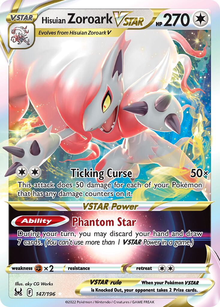 Hisuian Zoroark VSTAR 147 — Play! Pokémon Prize Pack Series Three (English Pokémon TCG card)