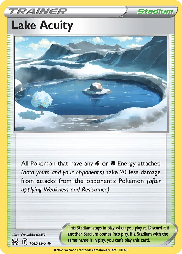 Lake Acuity 160 — Play! Pokémon Prize Pack Series Three (English Pokémon TCG card)