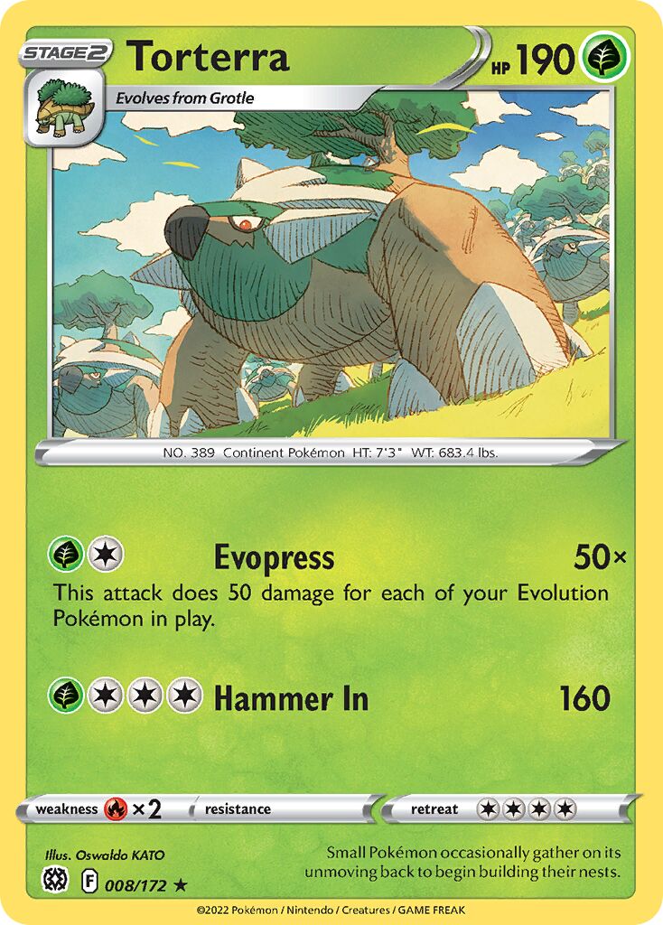 Torterra 008 — Play! Pokémon Prize Pack Series Two (English Pokémon TCG card)