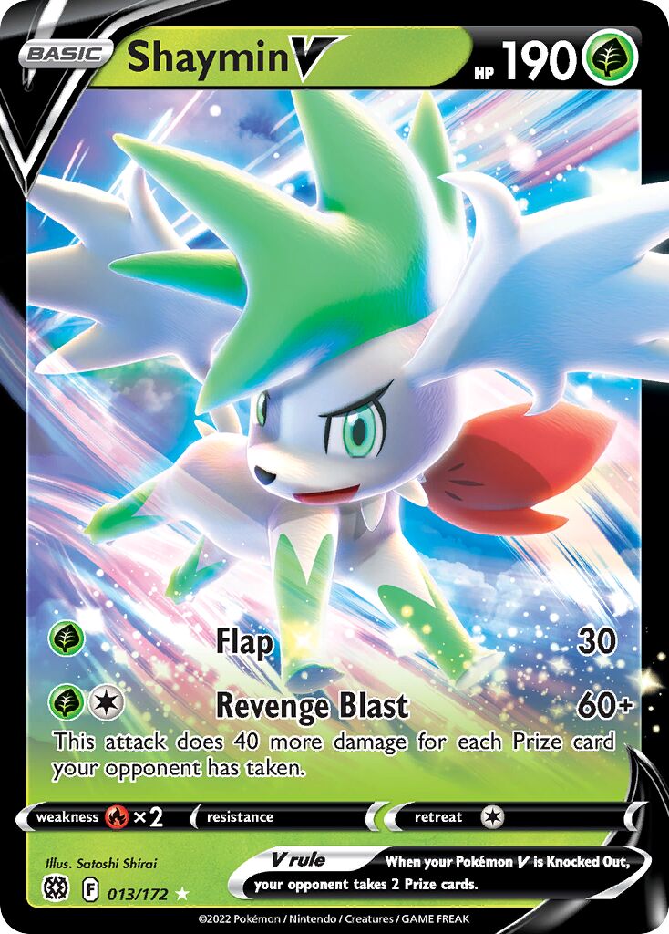 Shaymin V 013 — Play! Pokémon Prize Pack Series Two (English Pokémon TCG card)