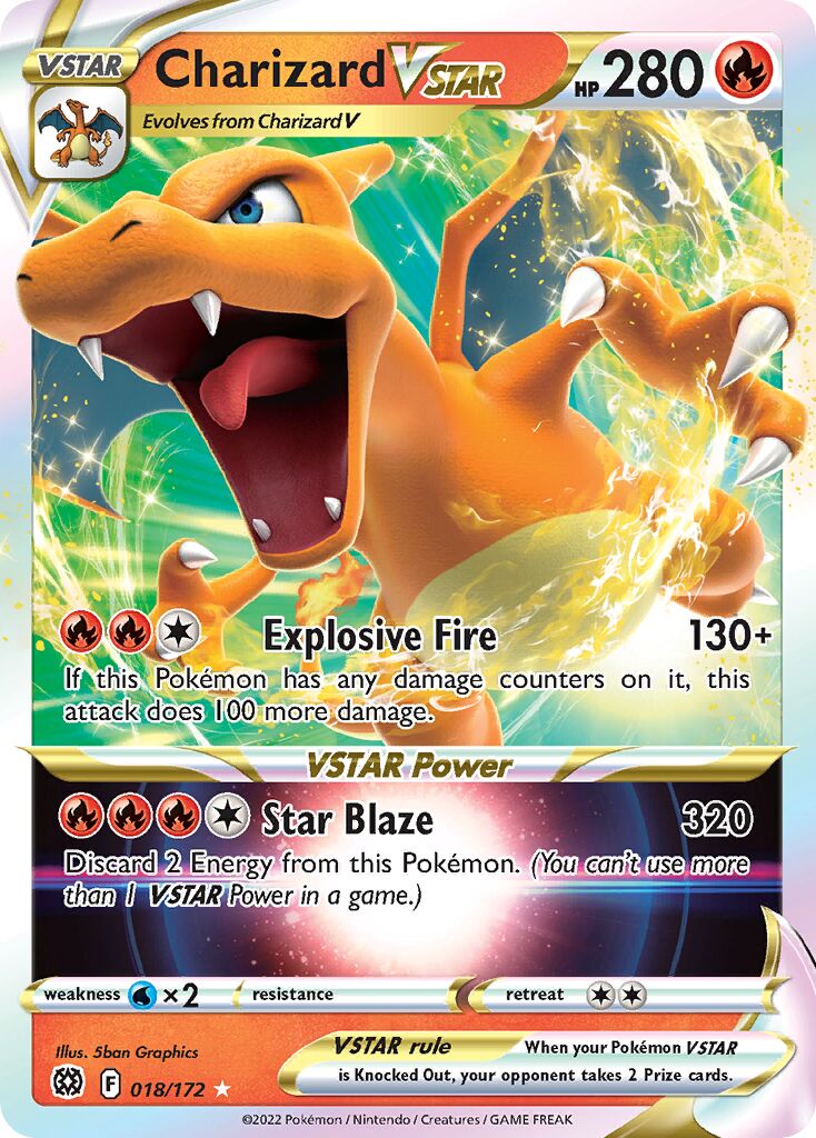 Charizard VSTAR 018 — Play! Pokémon Prize Pack Series Two (English Pokémon TCG card)