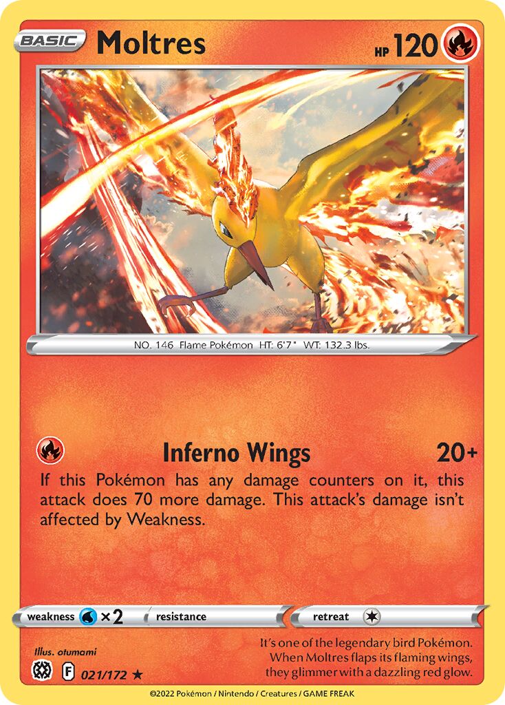 Moltres 021 — Play! Pokémon Prize Pack Series Two (English Pokémon TCG card)