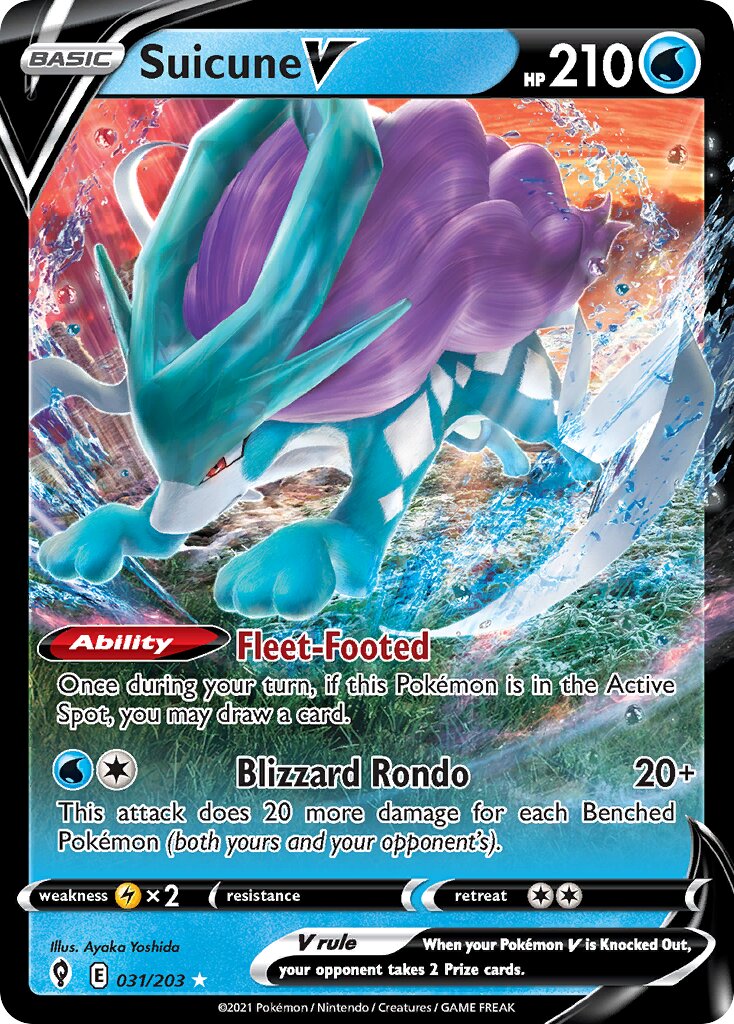 Suicune V 031 — Play! Pokémon Prize Pack Series Two (English Pokémon TCG card)