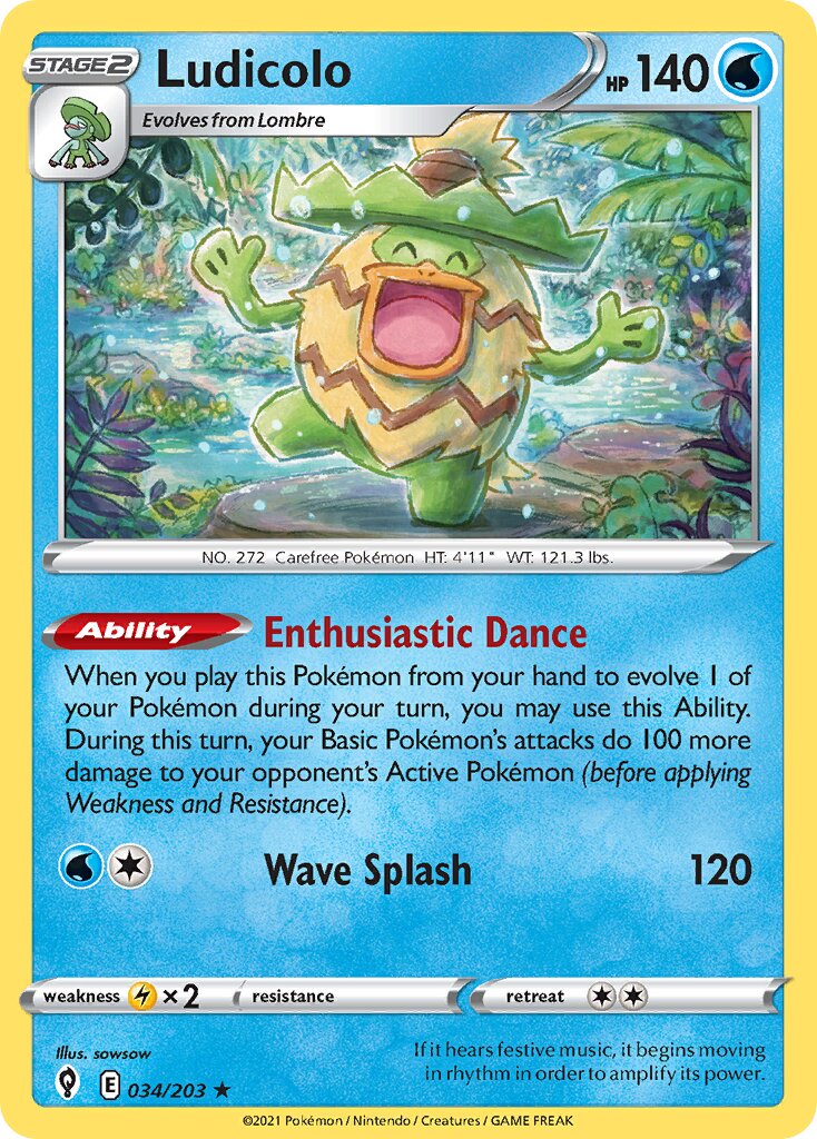Ludicolo 034 — Play! Pokémon Prize Pack Series Two (English Pokémon TCG card)