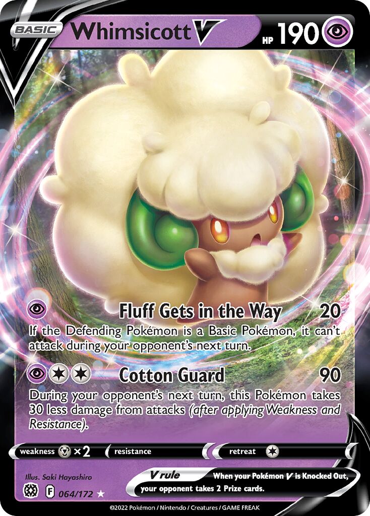 Whimsicott V 064 — Play! Pokémon Prize Pack Series Two (English Pokémon TCG card)