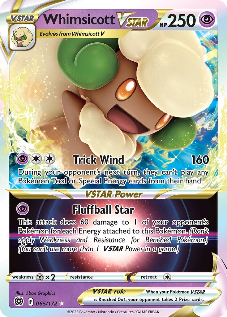 Whimsicott VSTAR 065 — Play! Pokémon Prize Pack Series Two (English Pokémon TCG card)