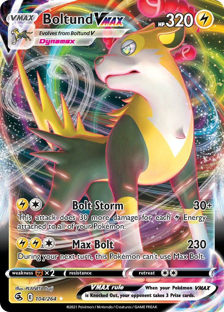 Boltund VMAX 104 — Play! Pokémon Prize Pack Series Two (English Pokémon TCG card)