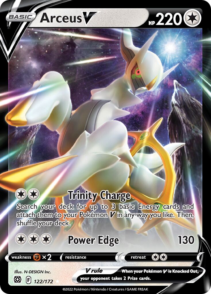 Arceus V 122 — Play! Pokémon Prize Pack Series Two (English Pokémon TCG card)
