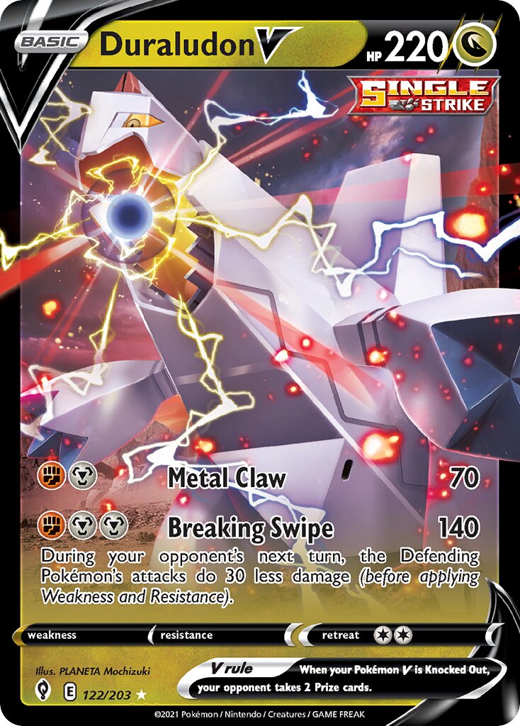 Duraludon V 122 — Play! Pokémon Prize Pack Series Two (English Pokémon TCG card)