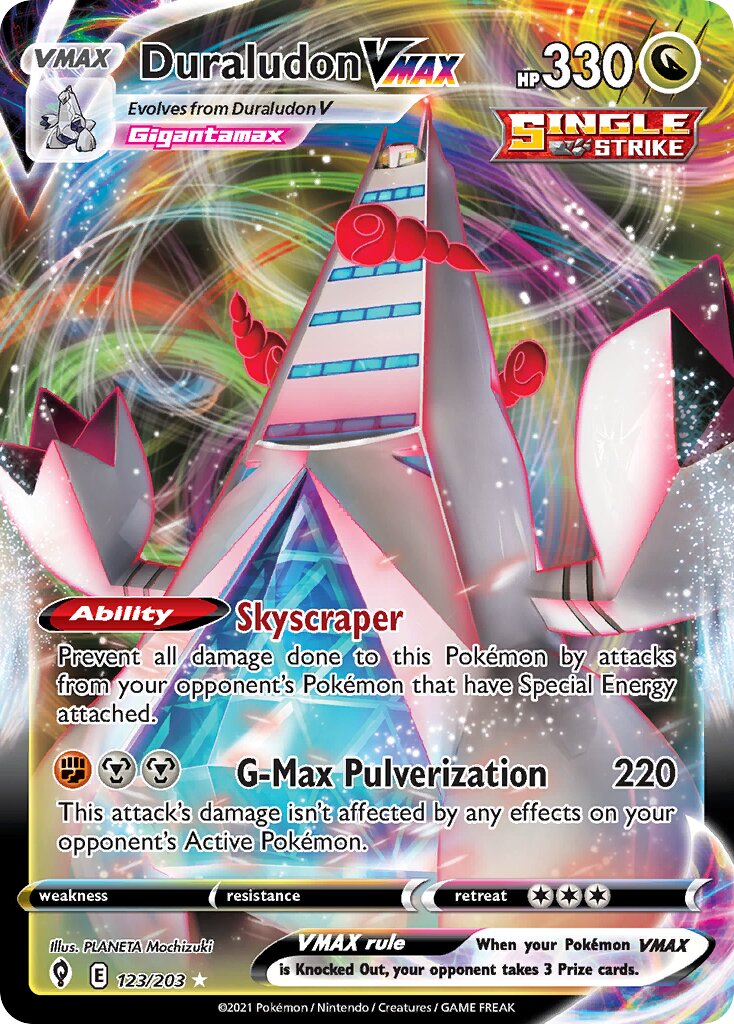 Duraludon VMAX 123 — Play! Pokémon Prize Pack Series Two (English Pokémon TCG card)