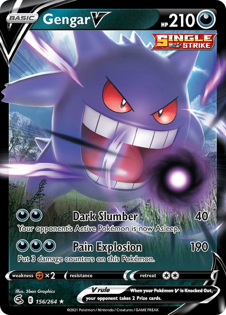 Gengar V 156 — Play! Pokémon Prize Pack Series Two (English Pokémon TCG card)