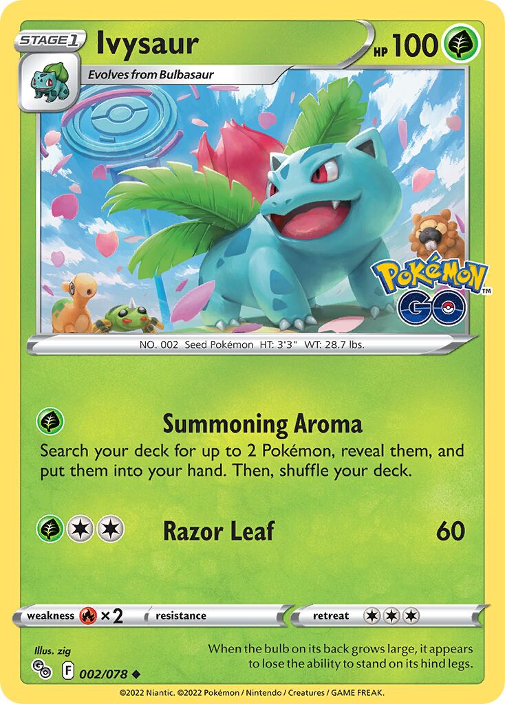 Ivysaur 002/88 — Pokémon GO (English Pokémon TCG card)