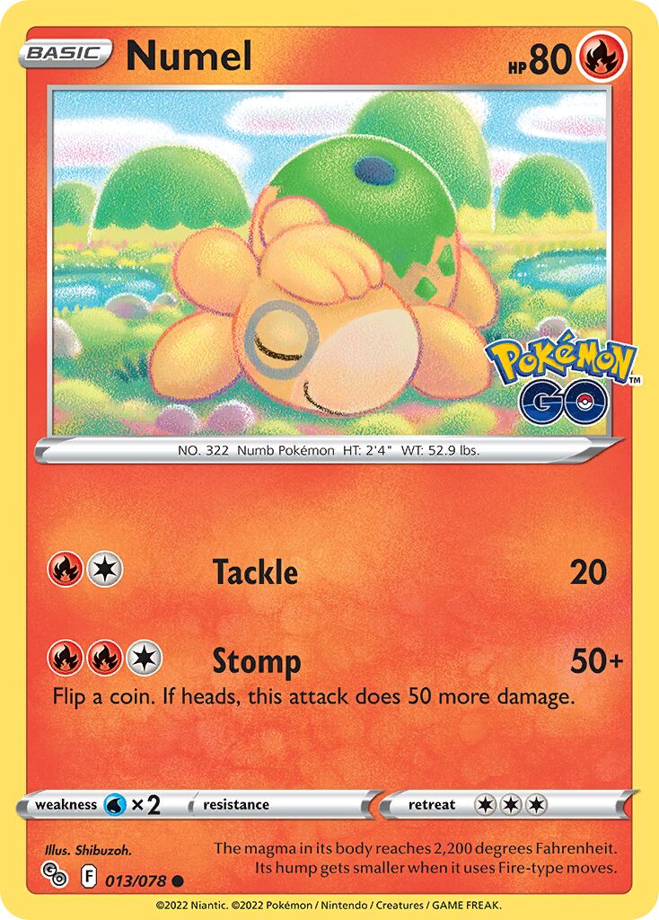 Numel 013/88 — Pokémon GO (English Pokémon TCG card)