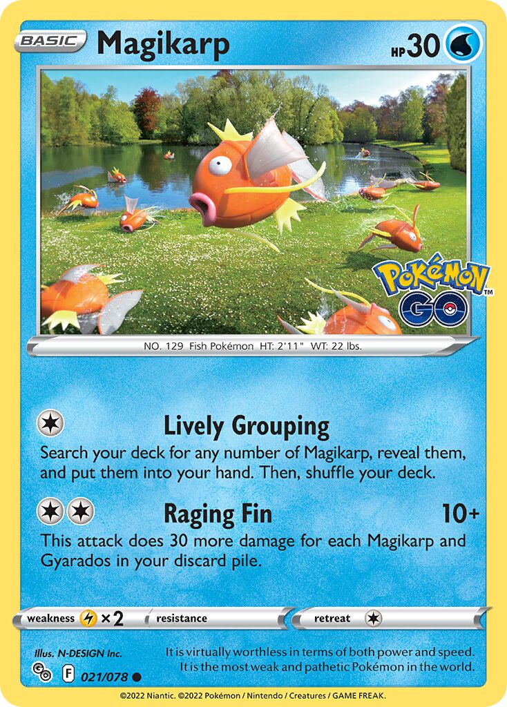 Magikarp 021/88 — Pokémon GO (English Pokémon TCG card)