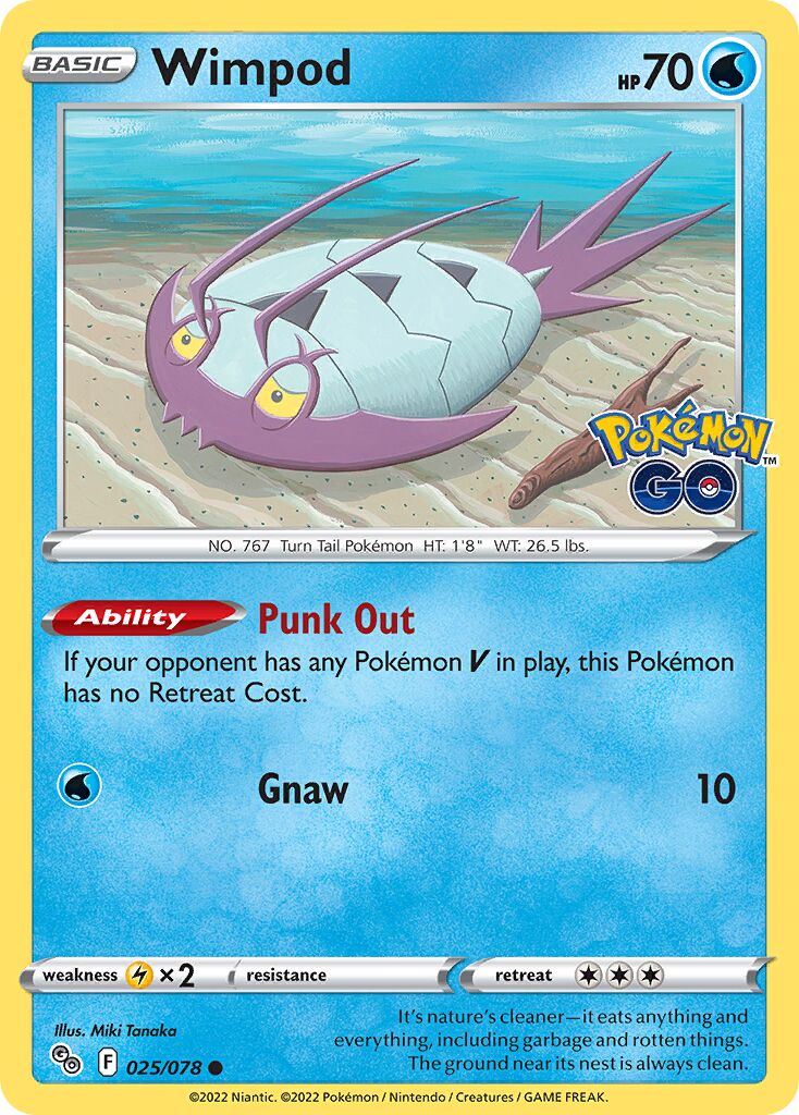 Wimpod 025/88 — Pokémon GO (English Pokémon TCG card)