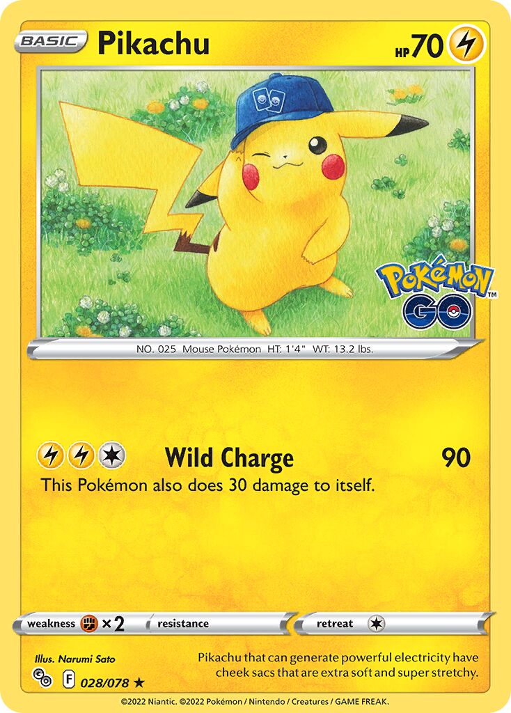Pikachu 028/88 — Pokémon GO (English Pokémon TCG card)