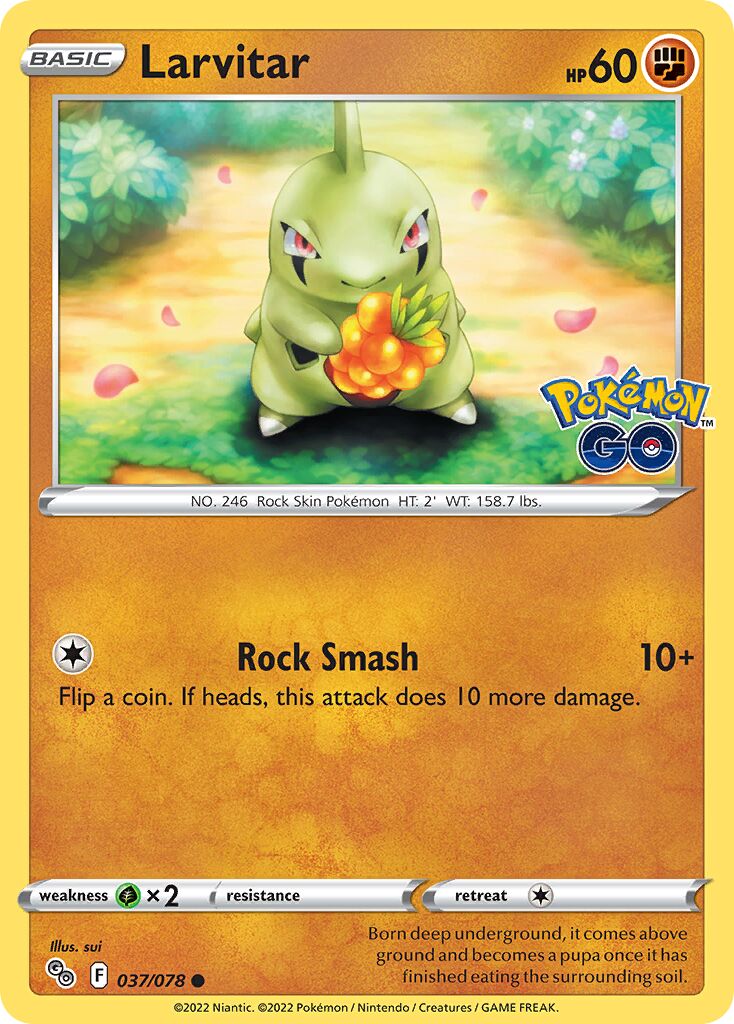 Larvitar 037/88 — Pokémon GO (English Pokémon TCG card)