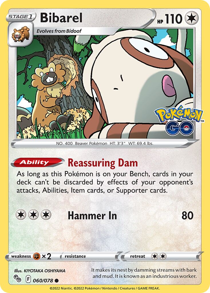 Bibarel 060/88 — Pokémon GO (English Pokémon TCG card)