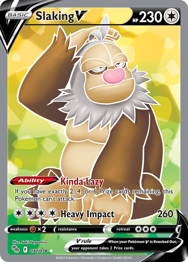 Slaking V 077/88 — Pokémon GO (English Pokémon TCG card)